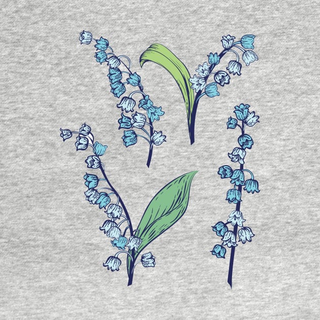 Blue Lily of the Valley by SWON Design